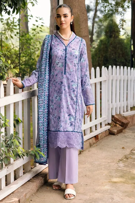 Motifz Umang Lawn Lavender Cotton – view 1 – Poshaq