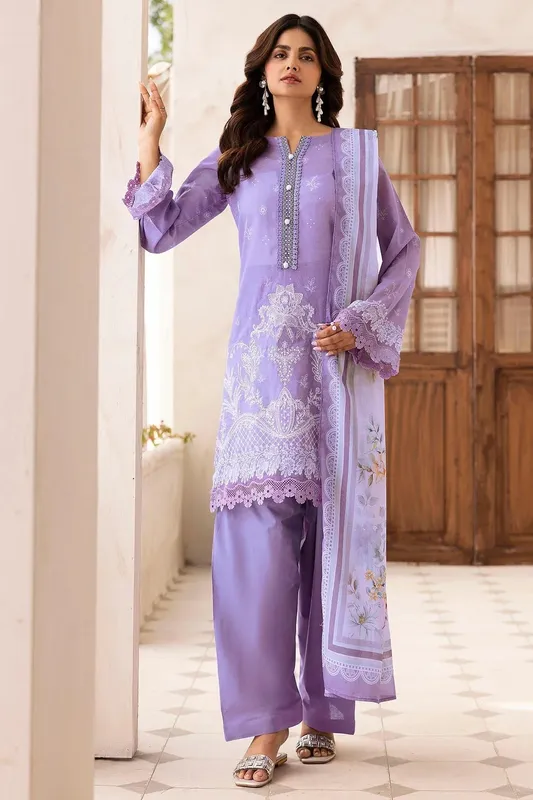 Motifz Umang Lawn Lavender Cotton – view 1 – Poshaq