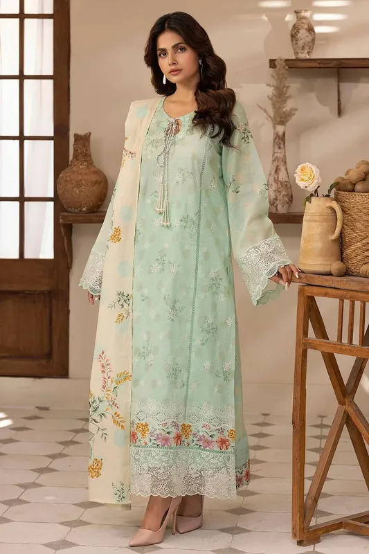 Motifz Umang Lawn Mint Cotton – view 1 – Poshaq