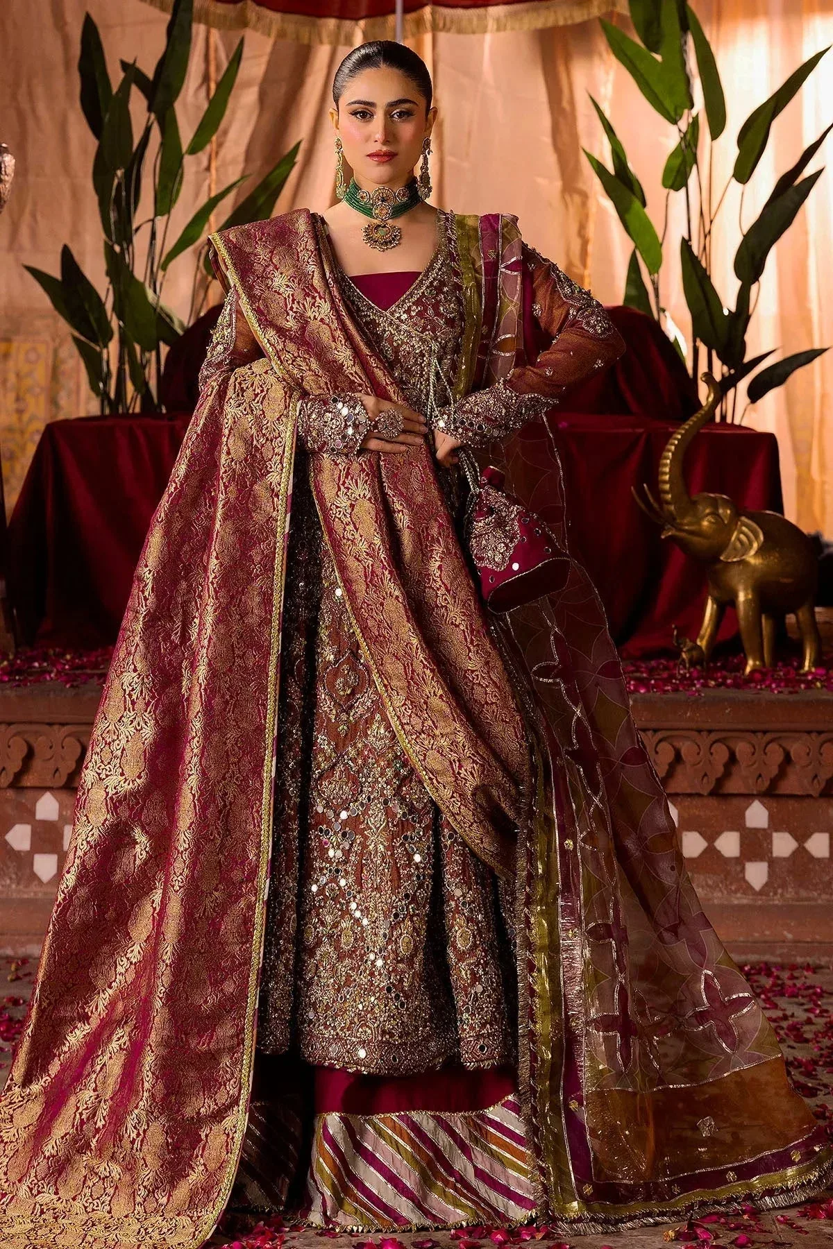 Motifz Bridal Couture Fuchsia Organza – view 6 – Poshaq
