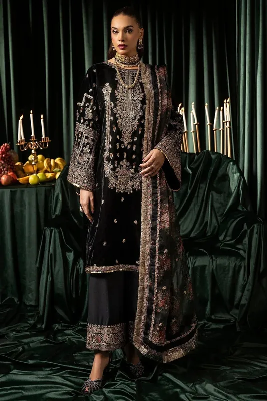 Motifz Velvet Formals Black Organza – view 1 – Poshaq