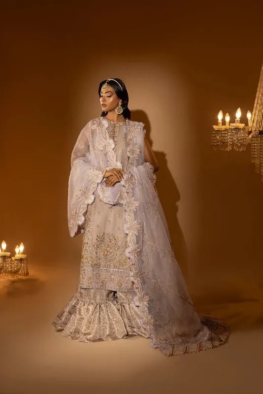 Muntaha by Shanzay Fahad Tabeer Formals Lilac Organza – view 1 – Poshaq