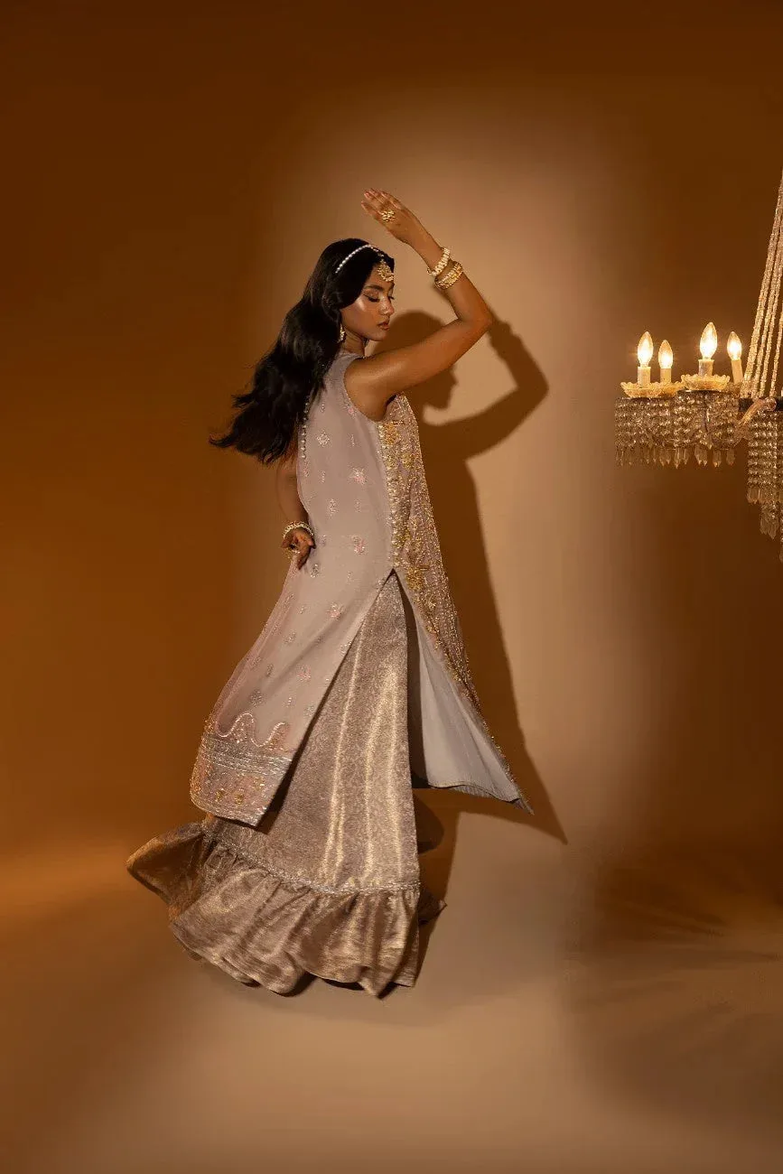 Muntaha by Shanzay Fahad Tabeer Formals Lilac Organza – view 5 – Poshaq