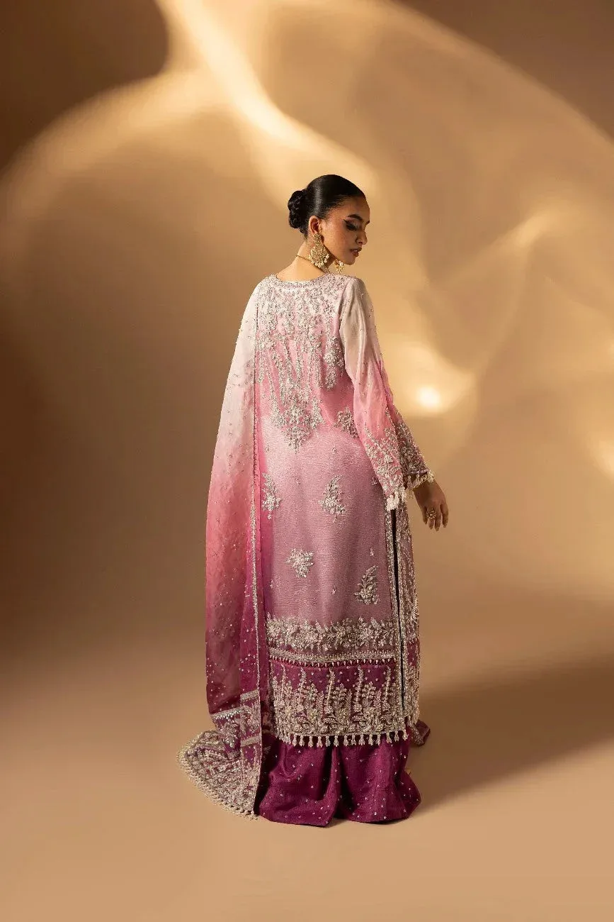 Muntaha by Shanzay Fahad Tabeer Formals Pink Raw Silk – view 2 – Poshaq