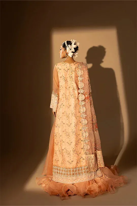 Muntaha by Shanzay Fahad Tabeer Formals Peach Raw Silk – view 7 – Poshaq