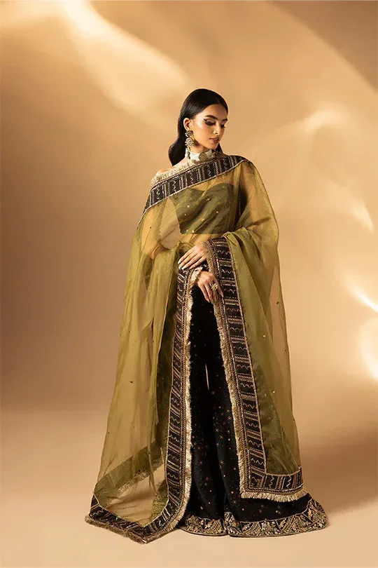 Muntaha by Shanzay Fahad Tabeer Formals Black Raw Silk – view 1 – Poshaq