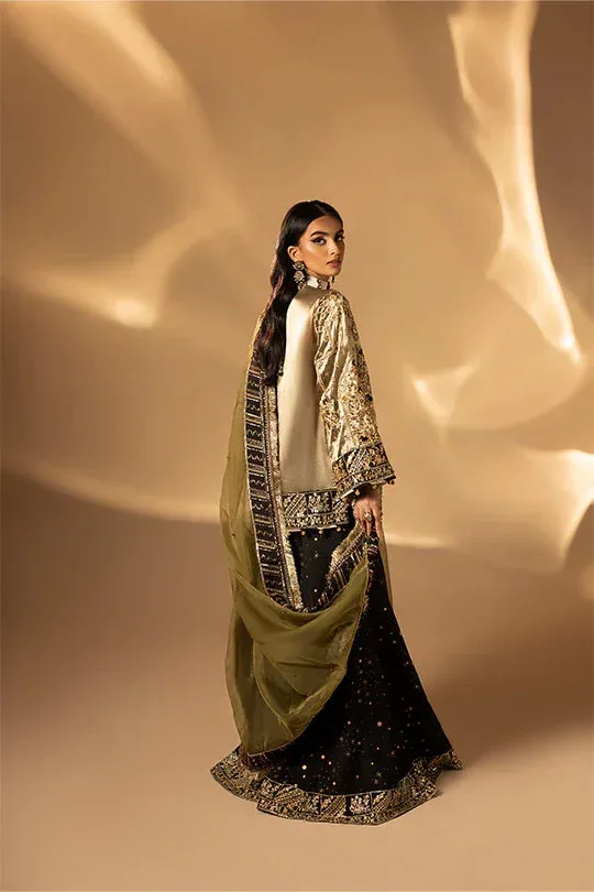 Muntaha by Shanzay Fahad Tabeer Formals Black Raw Silk – view 4 – Poshaq