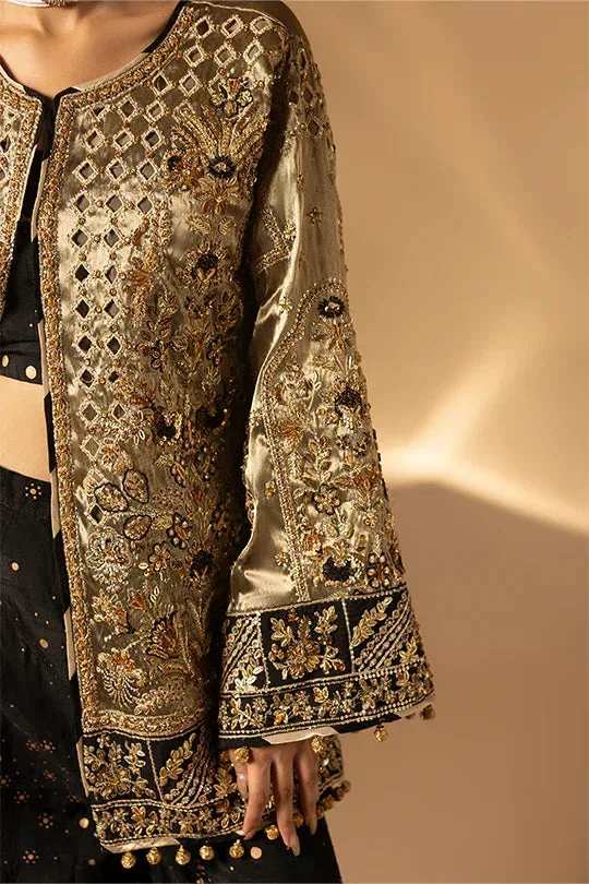 Muntaha by Shanzay Fahad Tabeer Formals Black Raw Silk – view 7 – Poshaq