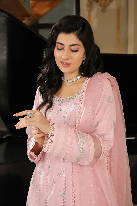 Muntaha by Shanzay Fahad Baad e Saba Pink Raw Silk – view 1 – Poshaq