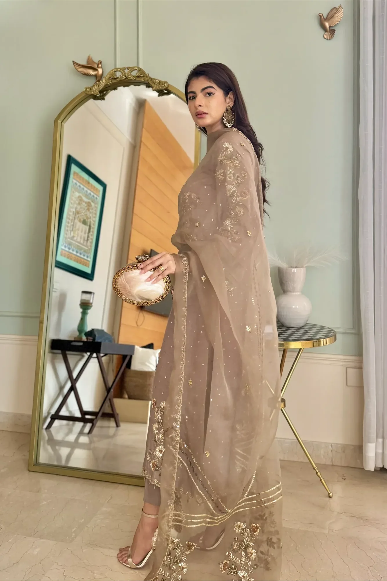 Muntaha by Shanzay Fahad Formals Beige Raw Silk – view 8 – Poshaq