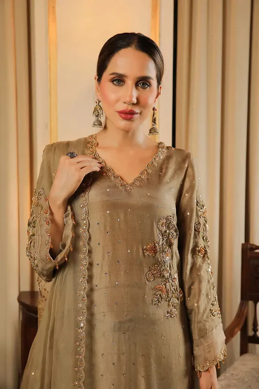 Muntaha by Shanzay Fahad Baad e Saba Pink Raw Silk – view 1 – Poshaq
