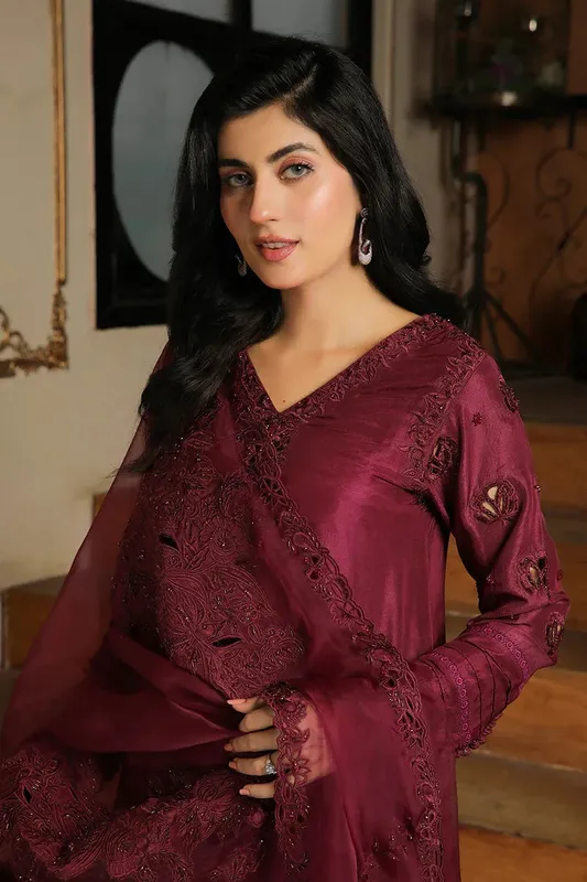 Muntaha by Shanzay Fahad Baad e Saba White Raw Silk – view 1 – Poshaq