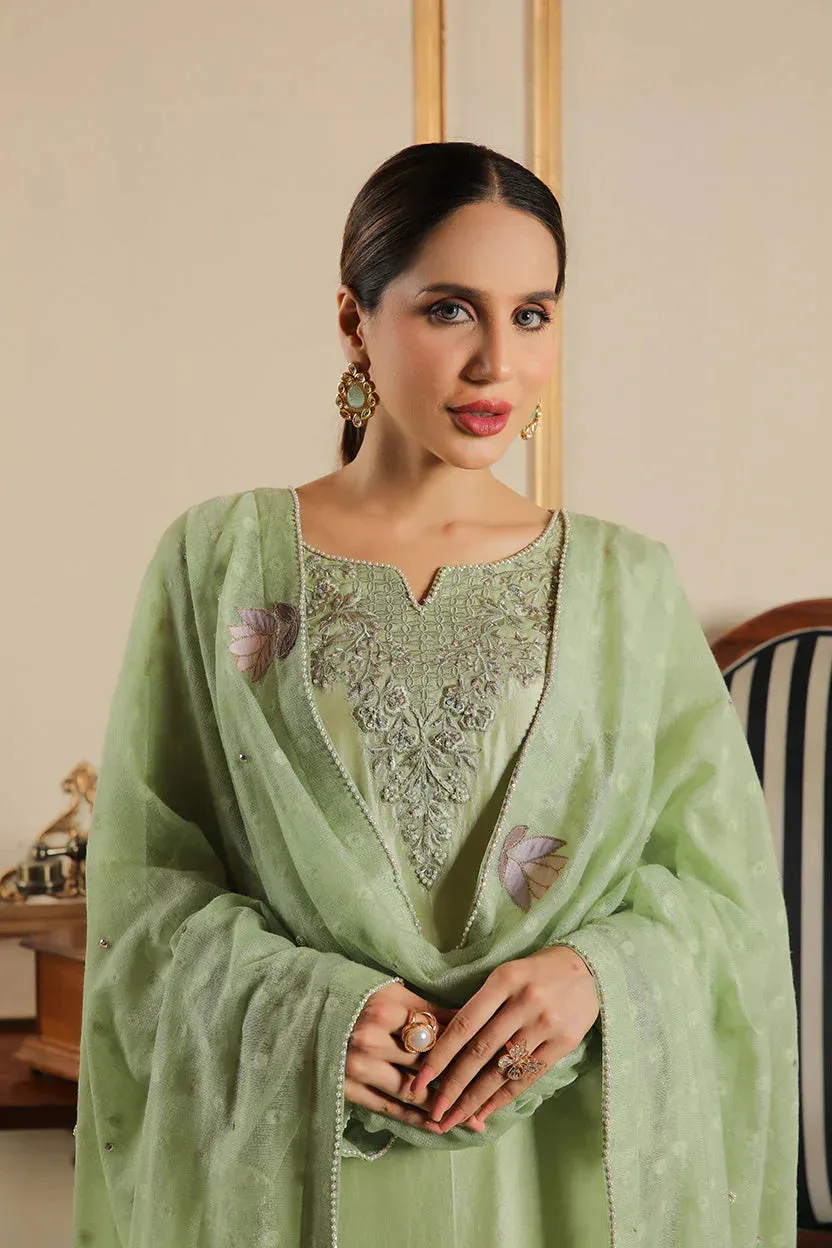 Muntaha by Shanzay Fahad Baad e Saba Raw Silk – view 2 – Poshaq