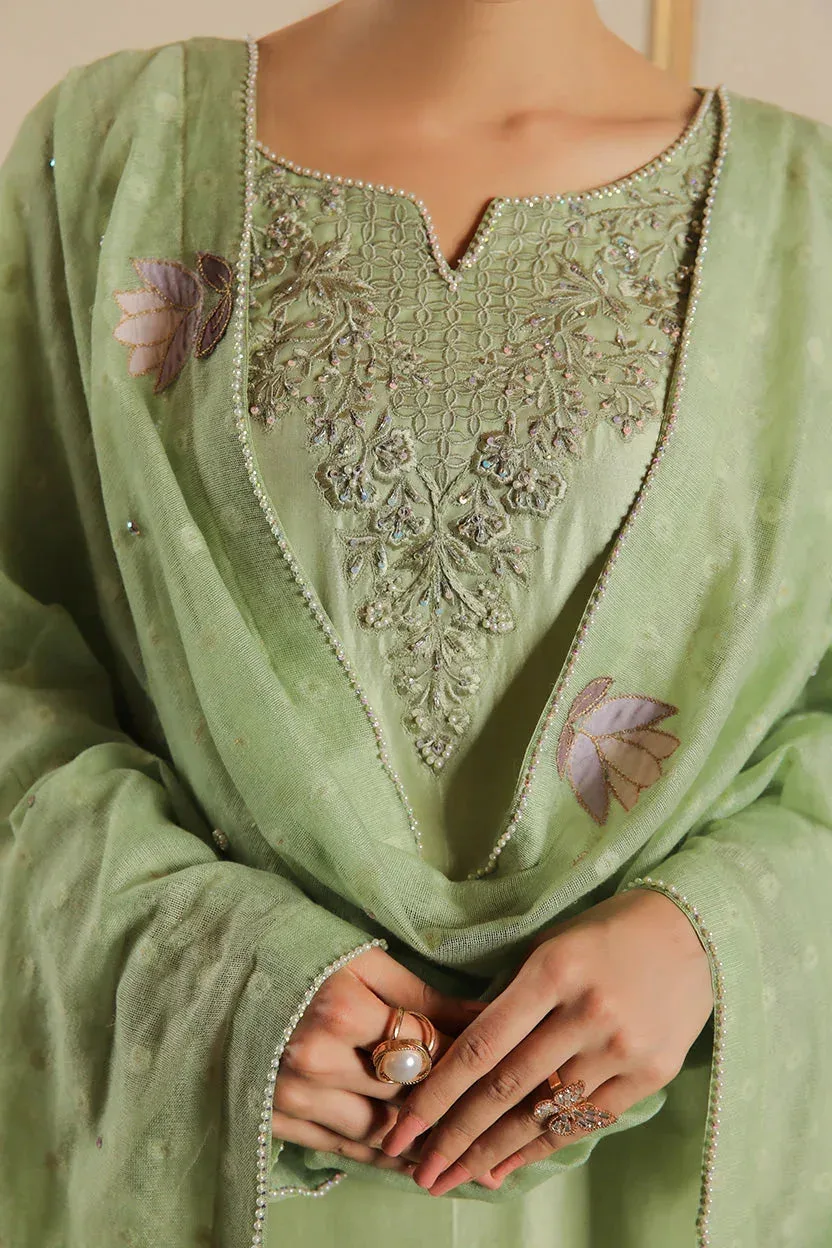 Muntaha by Shanzay Fahad Baad e Saba Raw Silk – view 3 – Poshaq