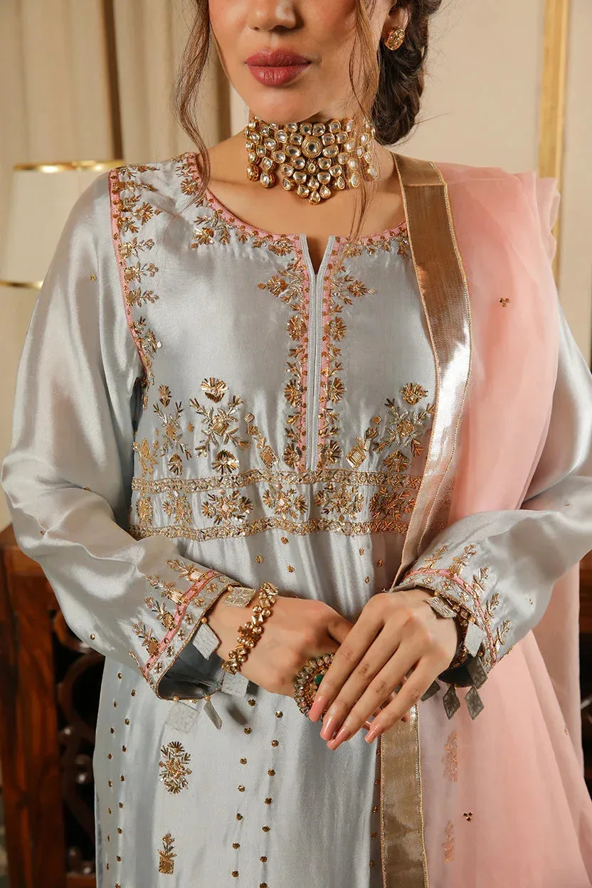 Muntaha by Shanzay Fahad Baad e Saba Pink Raw Silk – view 3 – Poshaq