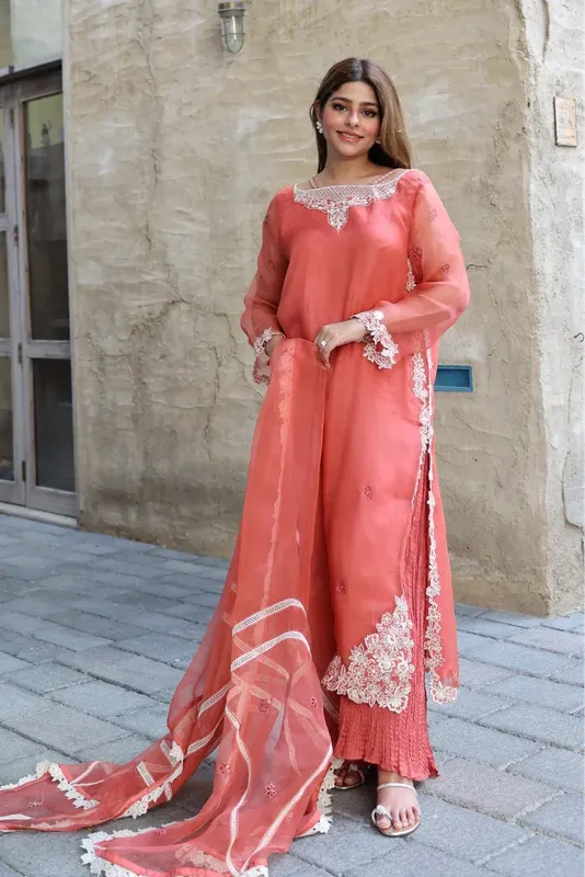 Muntaha by Shanzay Fahad Zara Semi Formals Organza – view 1 – Poshaq