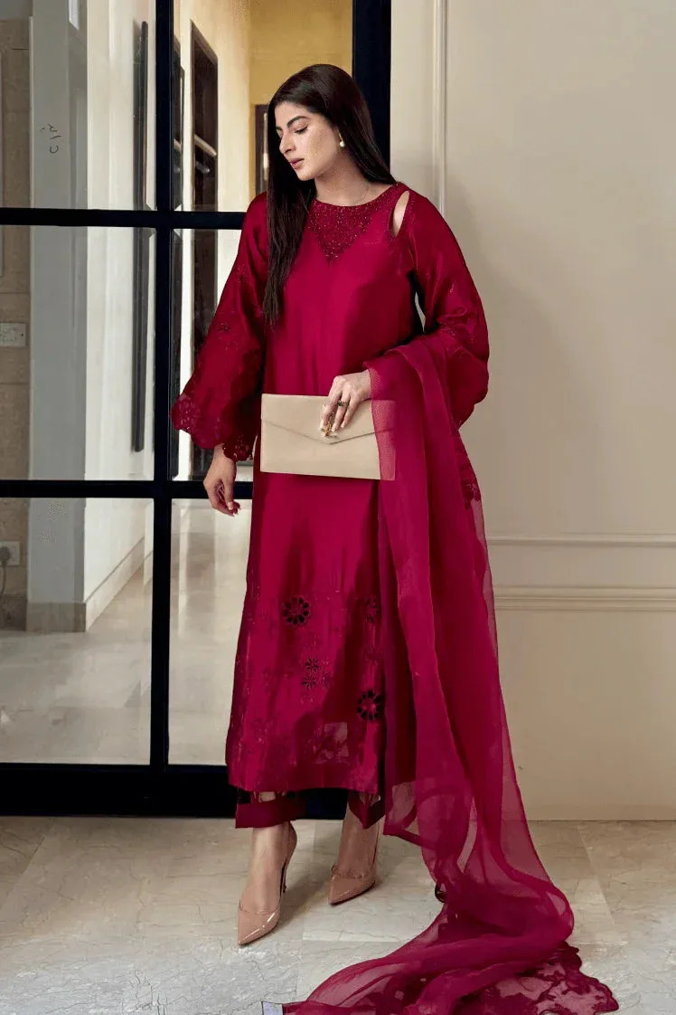 Muntaha by Shanzay Fahad Aangan Eid Edit Raw Silk – view 2 – Poshaq