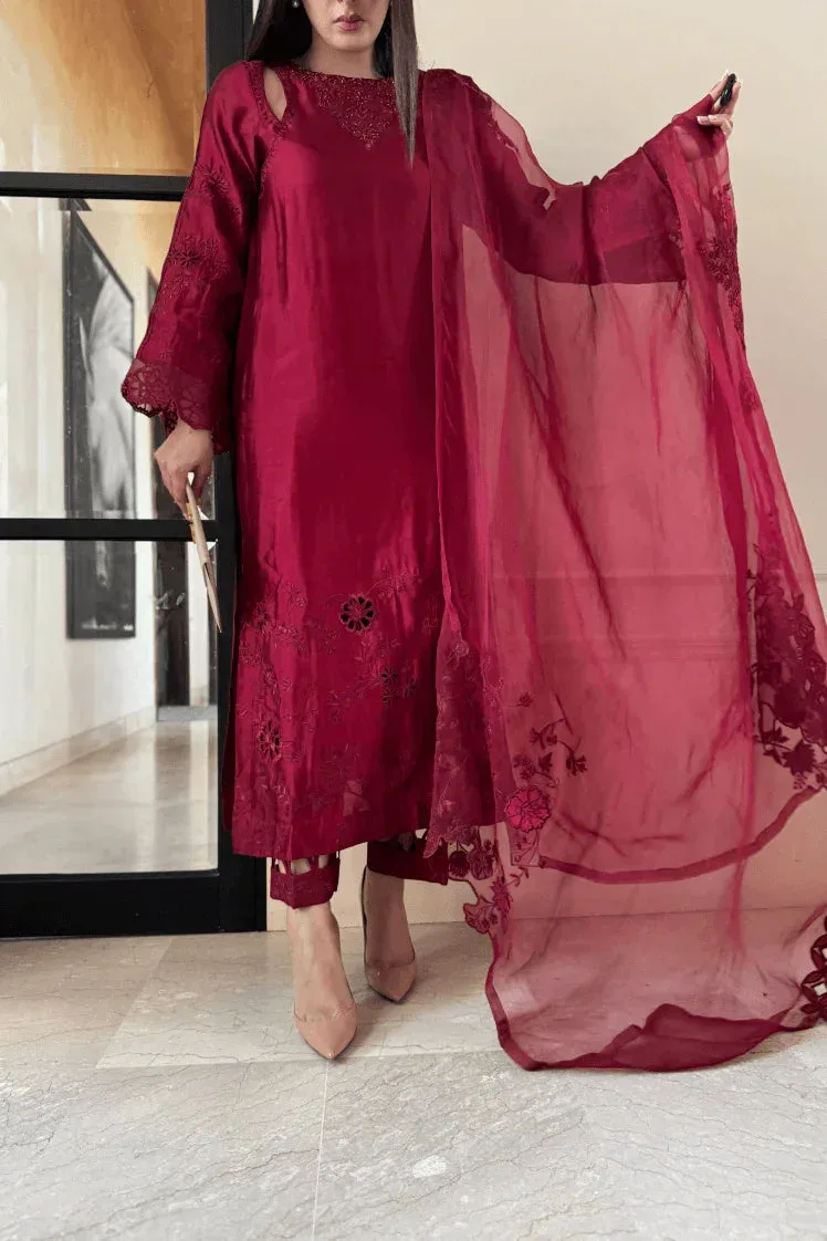 Muntaha by Shanzay Fahad Aangan Eid Edit Raw Silk – view 3 – Poshaq