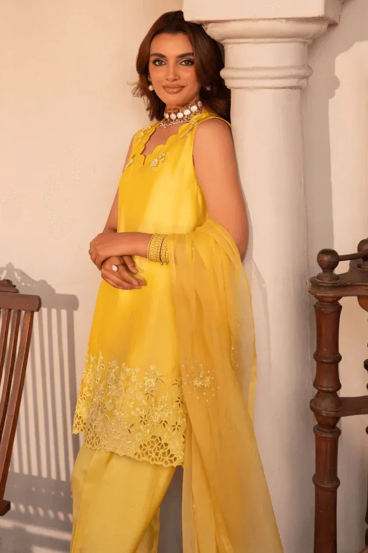 Muntaha by Shanzay Fahad Aangan Eid Edit Raw Silk – view 4 – Poshaq