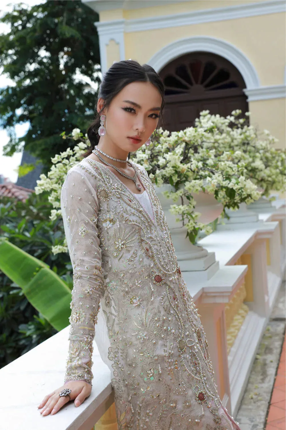 Mysie by Tahira Eid Festive 25 Off White Cotton – view 10 – Poshaq