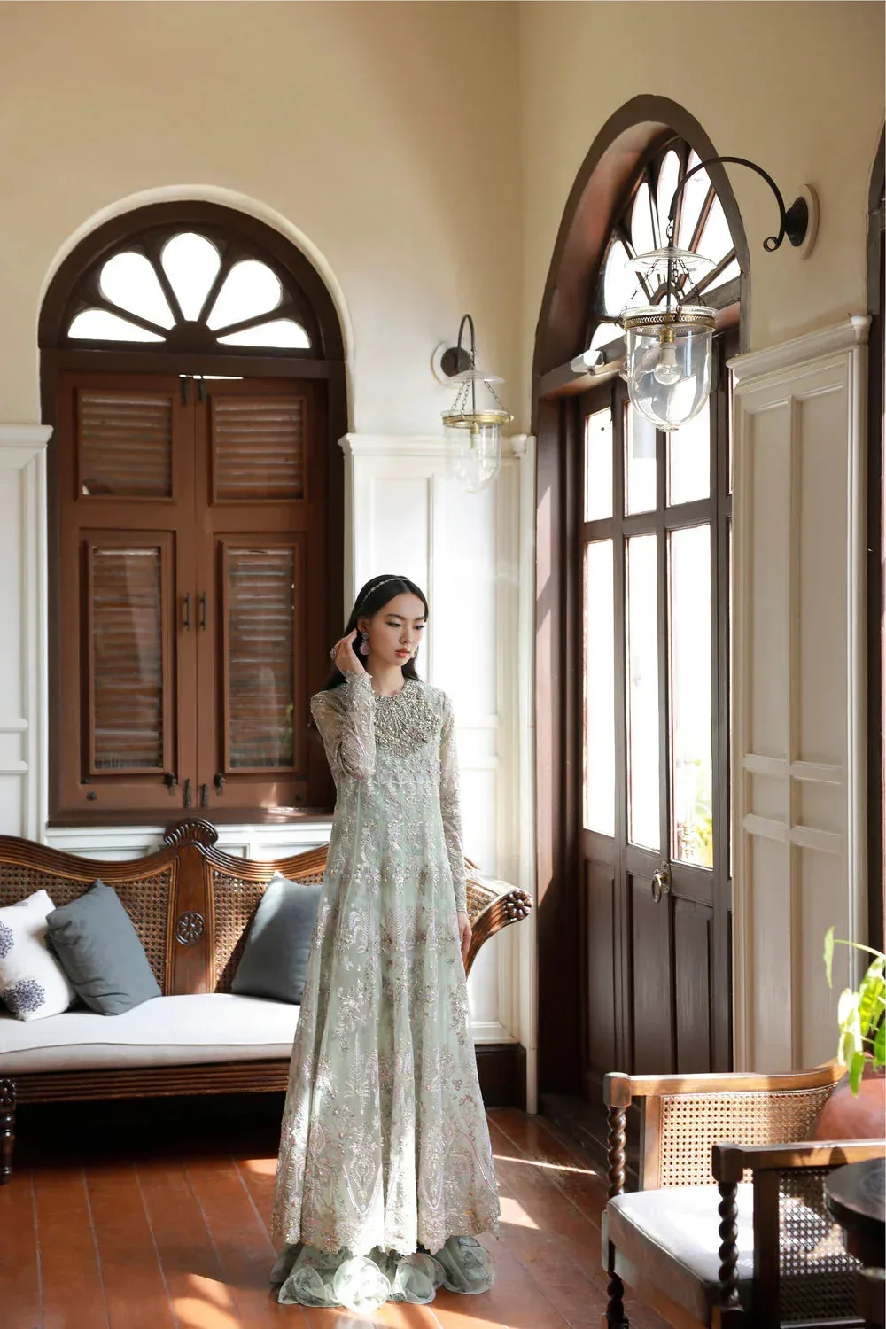 Mysie by Tahira Eid Festive 25 Ice Blue Organza – view 8 – Poshaq