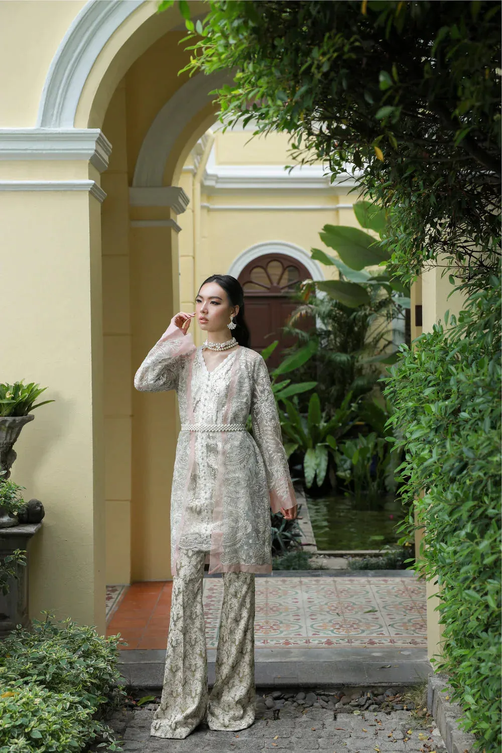 Mysie by Tahira Eid Festive 25 Mint Net – view 1 – Poshaq