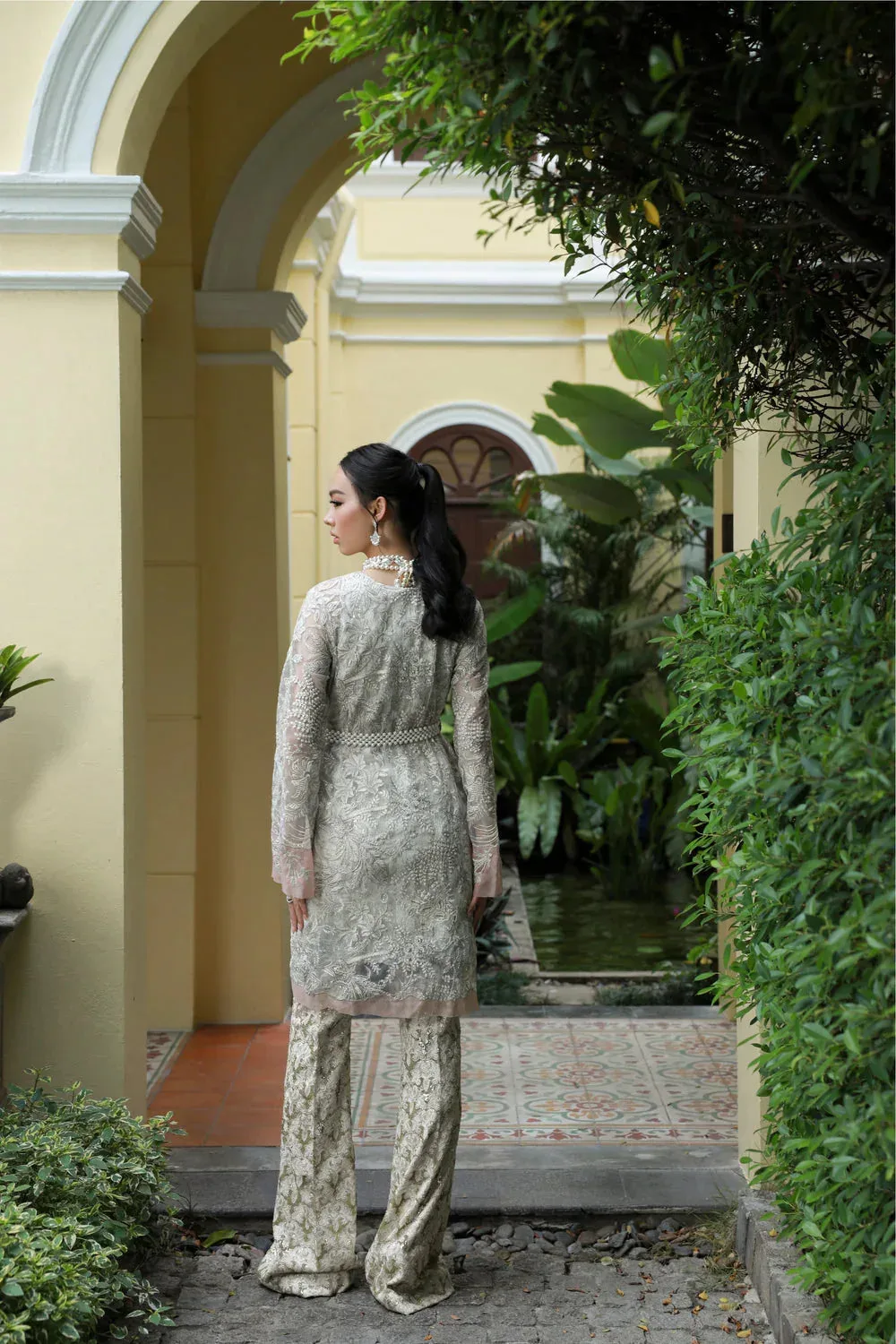 Mysie by Tahira Eid Festive 25 Mint Net – view 2 – Poshaq