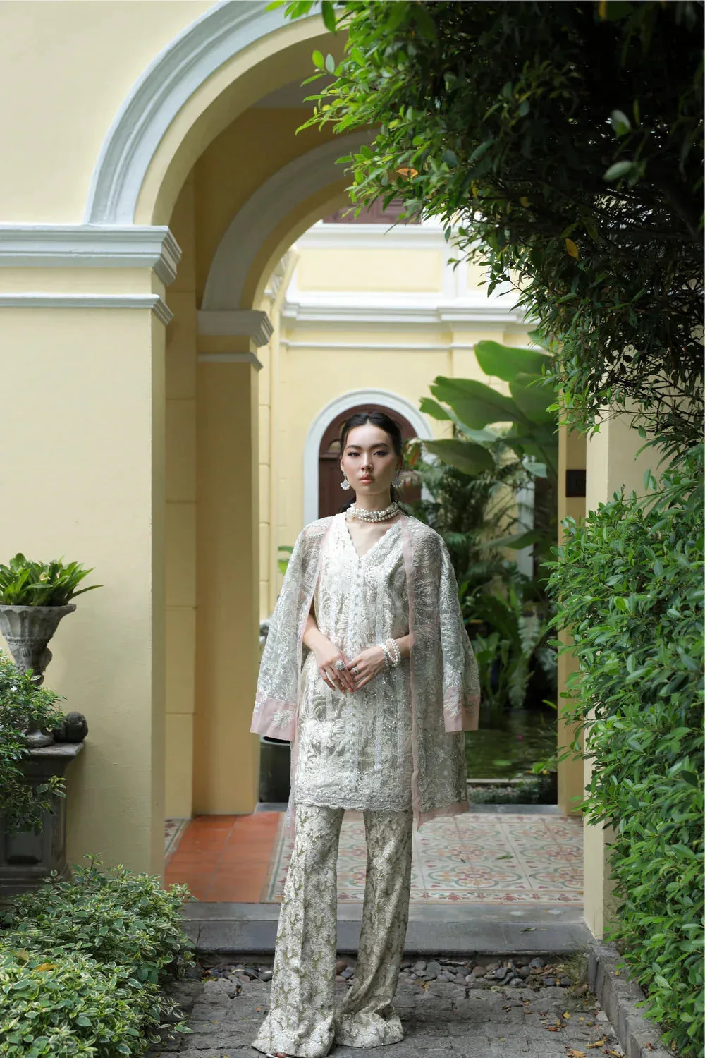 Mysie by Tahira Eid Festive 25 Mint Net – view 3 – Poshaq