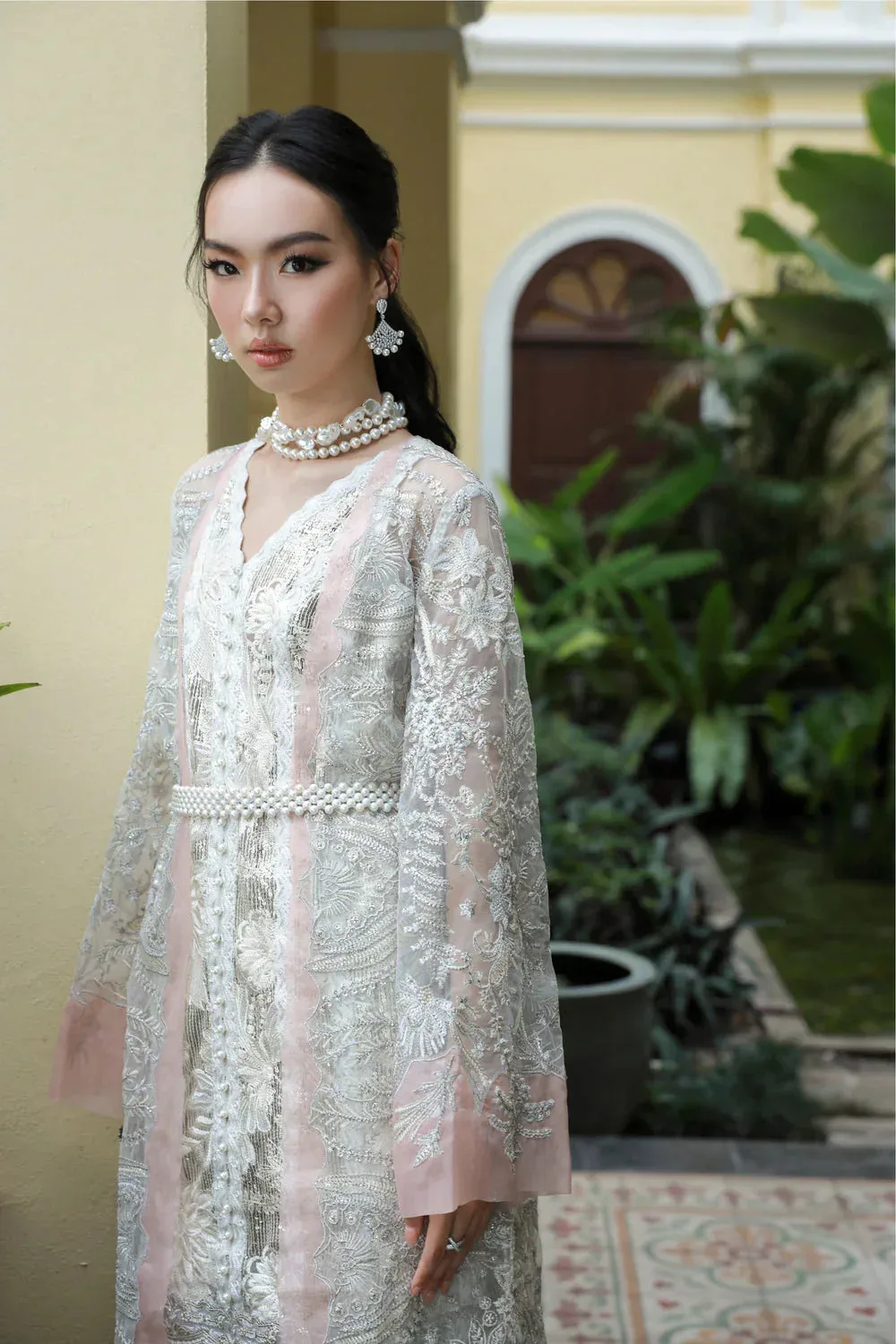 Mysie by Tahira Eid Festive 25 Mint Net – view 4 – Poshaq