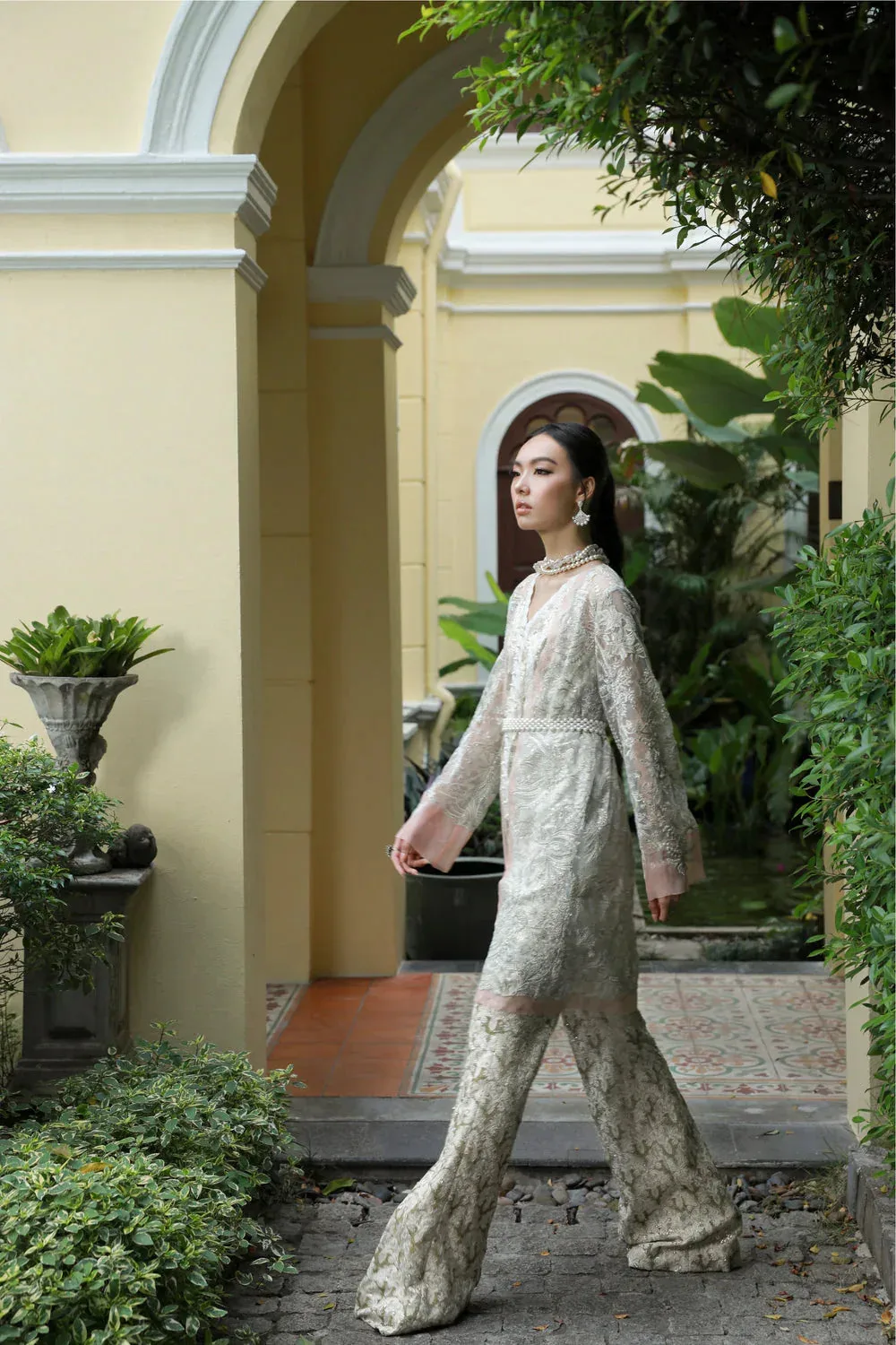 Mysie by Tahira Eid Festive 25 Mint Net – view 6 – Poshaq