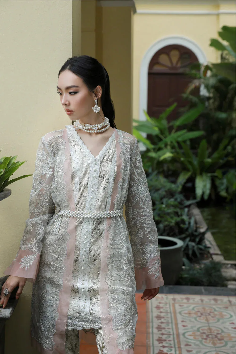 Mysie by Tahira Eid Festive 25 Mint Net – view 8 – Poshaq