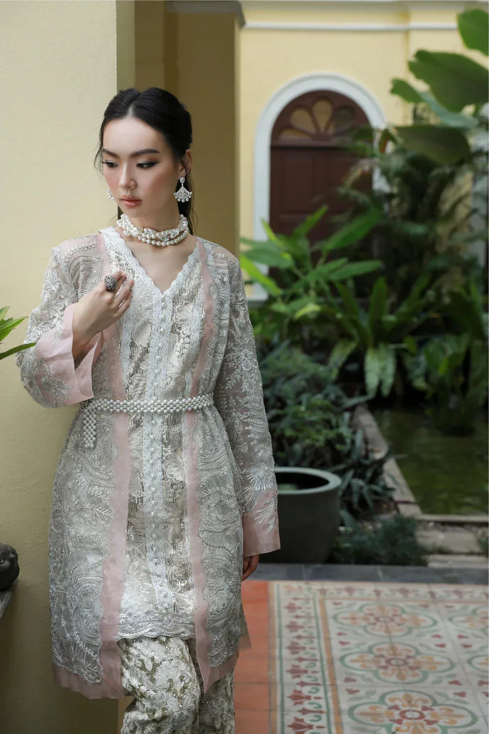 Mysie by Tahira Eid Festive 25 Mint Net – view 9 – Poshaq