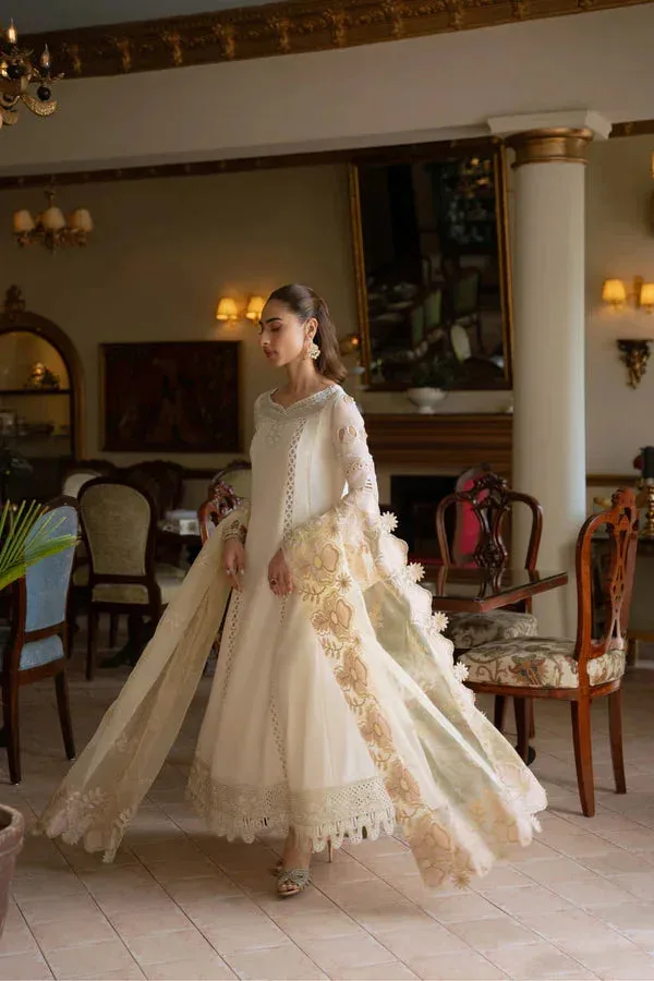 Mysie by Tahira Eid Festive 25 Ivory Raw Silk – view 2 – Poshaq