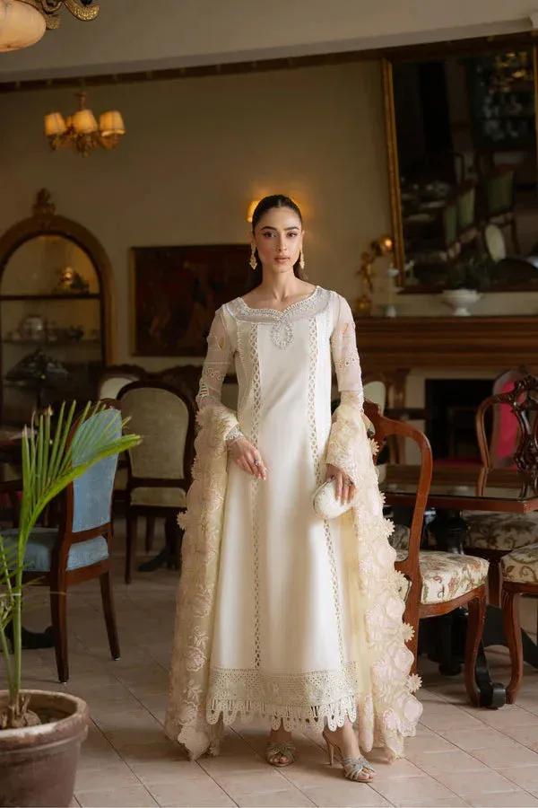 Mysie by Tahira Eid Festive 25 Ivory Raw Silk – view 4 – Poshaq