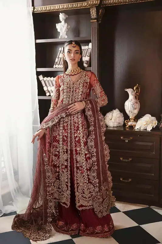 Mysie by Tahira Arzu Wedding Formals 23 Red – view 1 – Poshaq