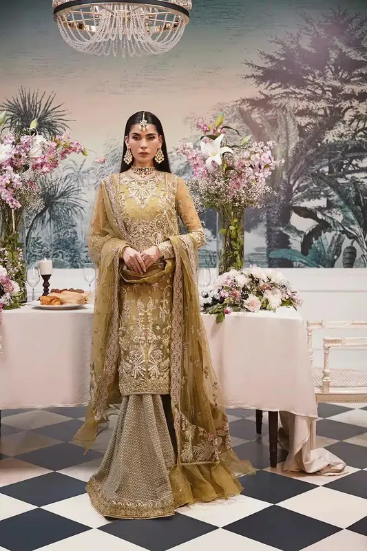 Mysie by Tahira Arzu Wedding Formals 23 Olive – view 1 – Poshaq