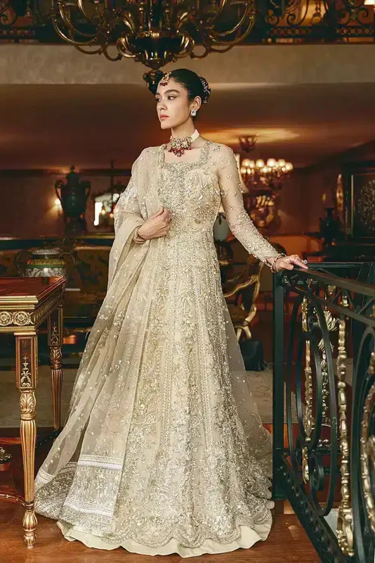Mysie by Tahira Arzu Wedding Formals 23 Beige – view 1 – Poshaq
