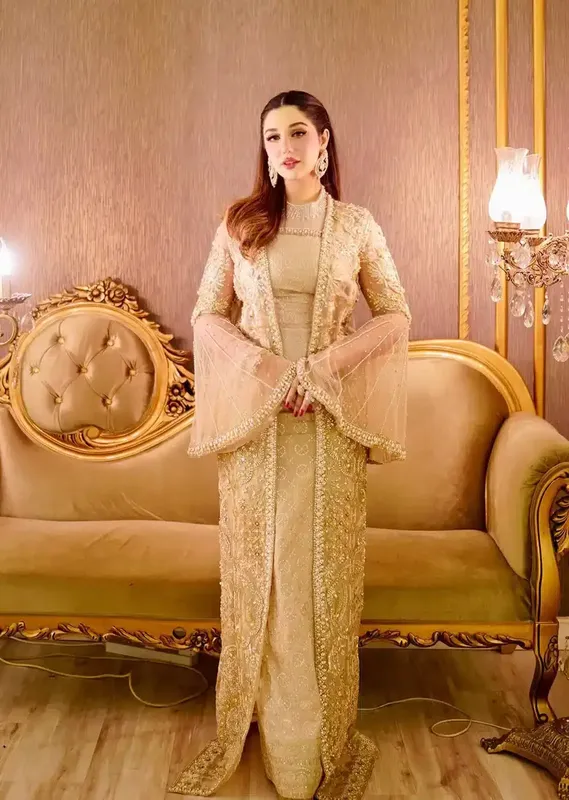 Mysie by Tahira Arzu Wedding Formals 23 Gold – view 1 – Poshaq