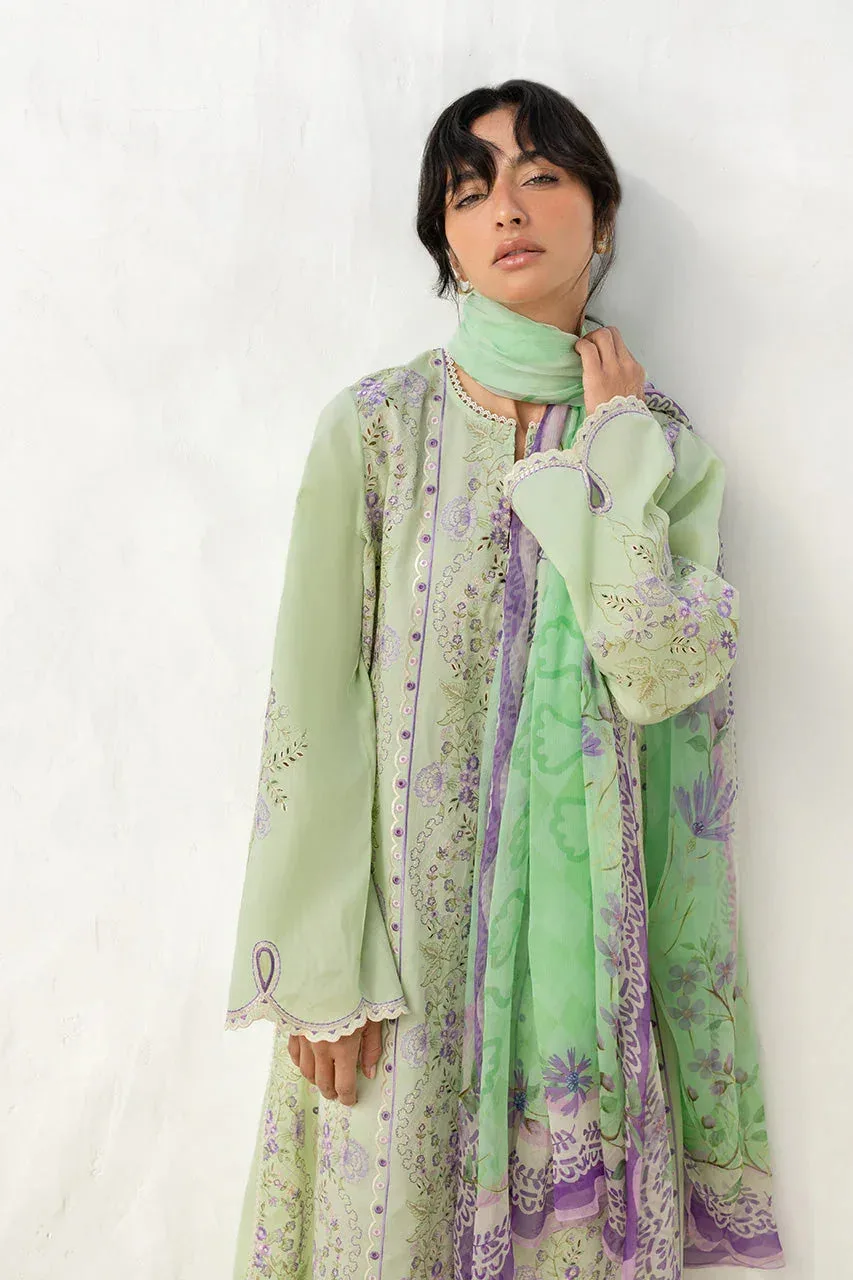 Unstitched Lawn 2026 Green Jacquard – view 5 – Poshaq