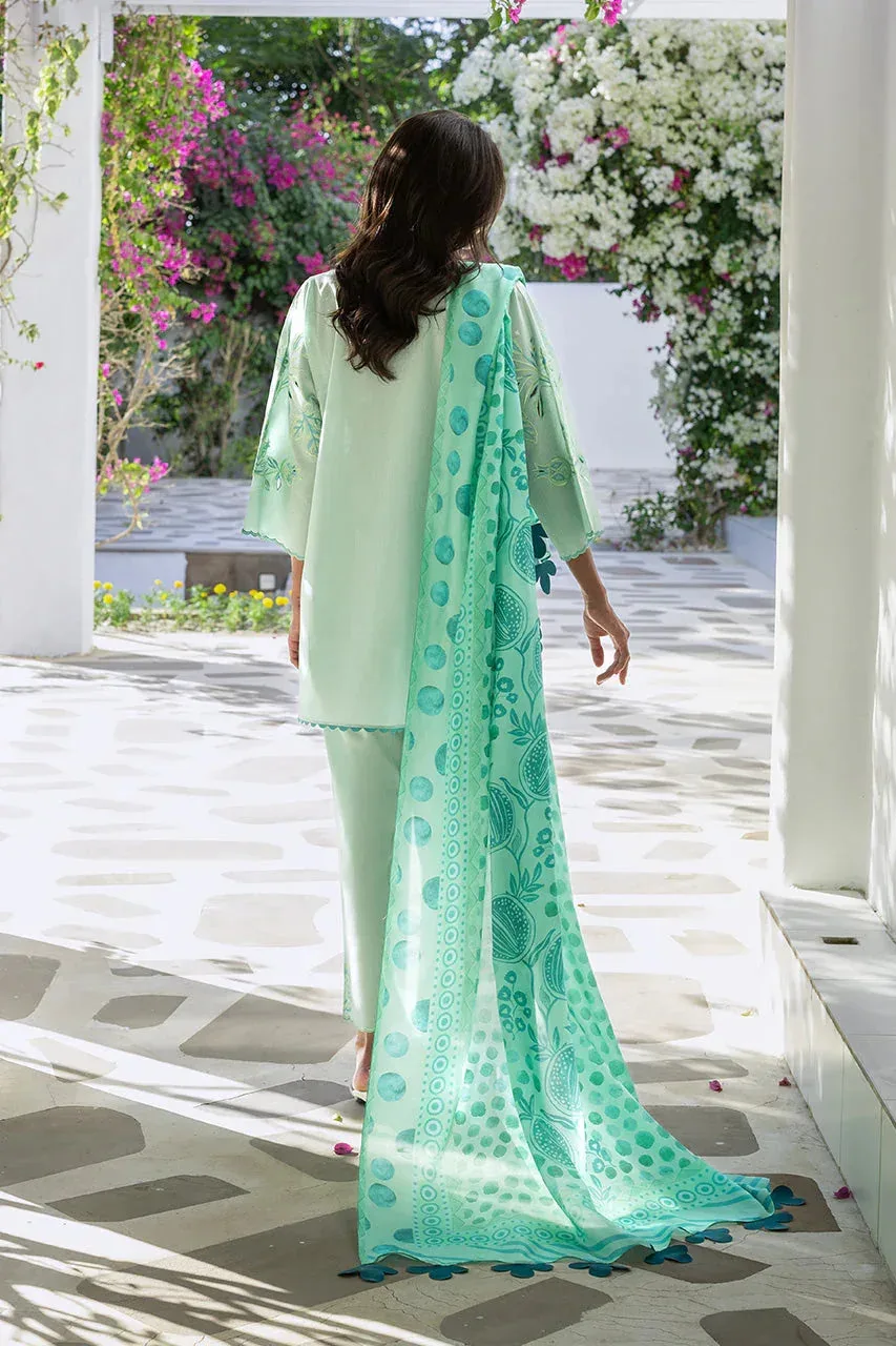 Unstitched Lawn 2026 Green Jacquard – view 2 – Poshaq