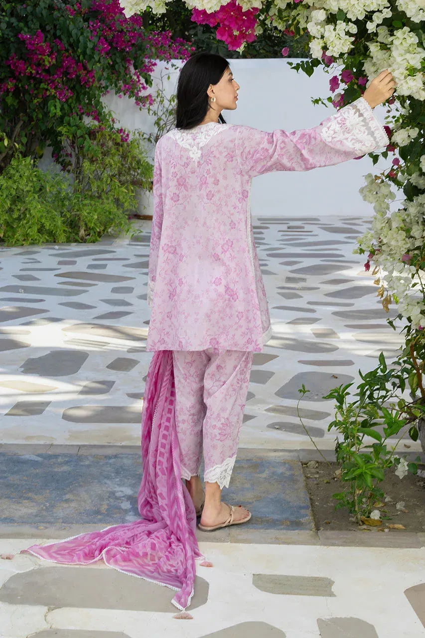 Unstitched Lawn 2026 Fuchsia Jacquard – view 2 – Poshaq