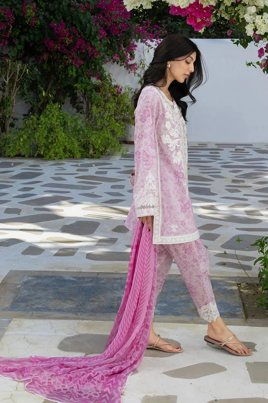 Unstitched Lawn 2026 Fuchsia Jacquard – view 4 – Poshaq