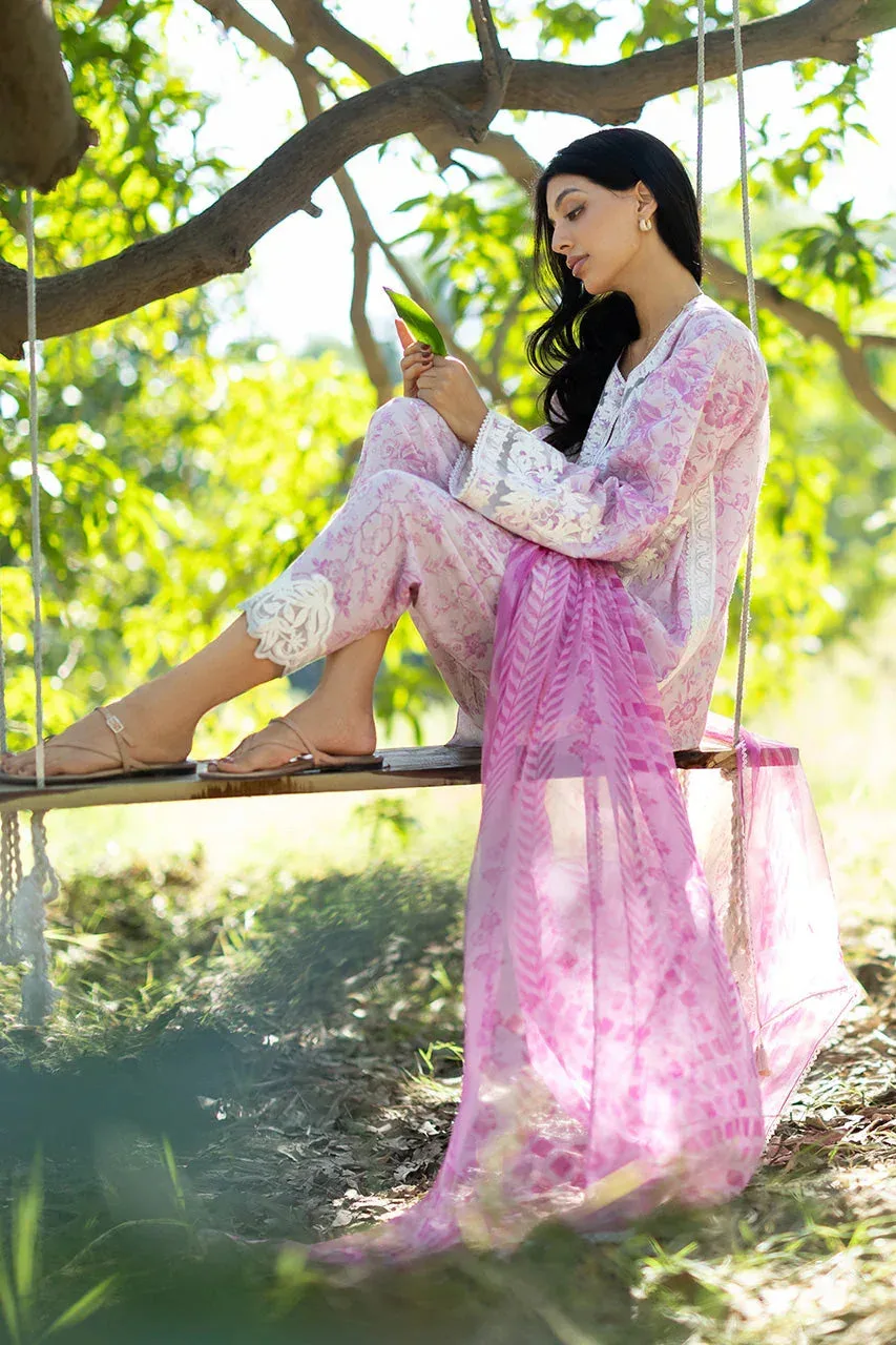 Unstitched Lawn 2026 Fuchsia Jacquard – view 5 – Poshaq