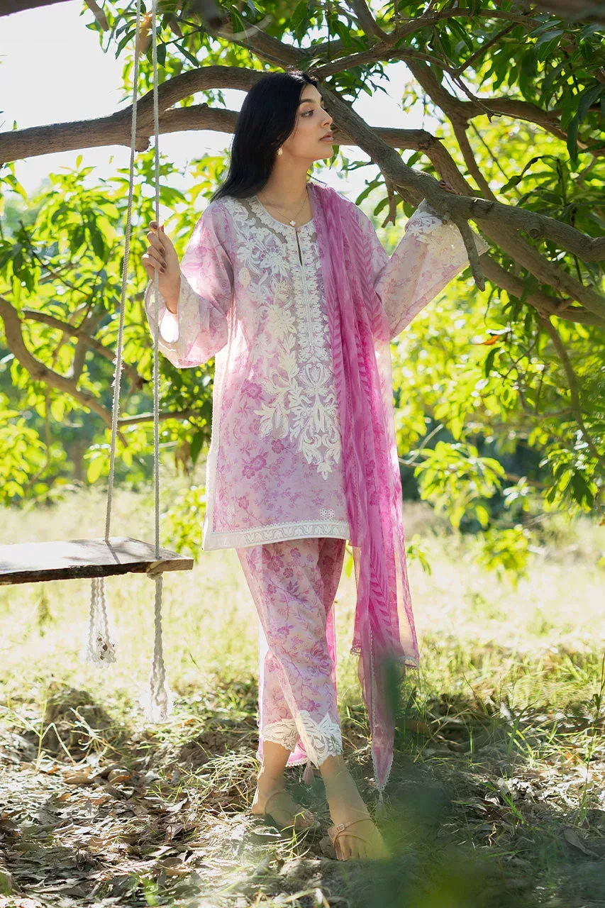 Unstitched Lawn 2026 Fuchsia Jacquard – view 7 – Poshaq