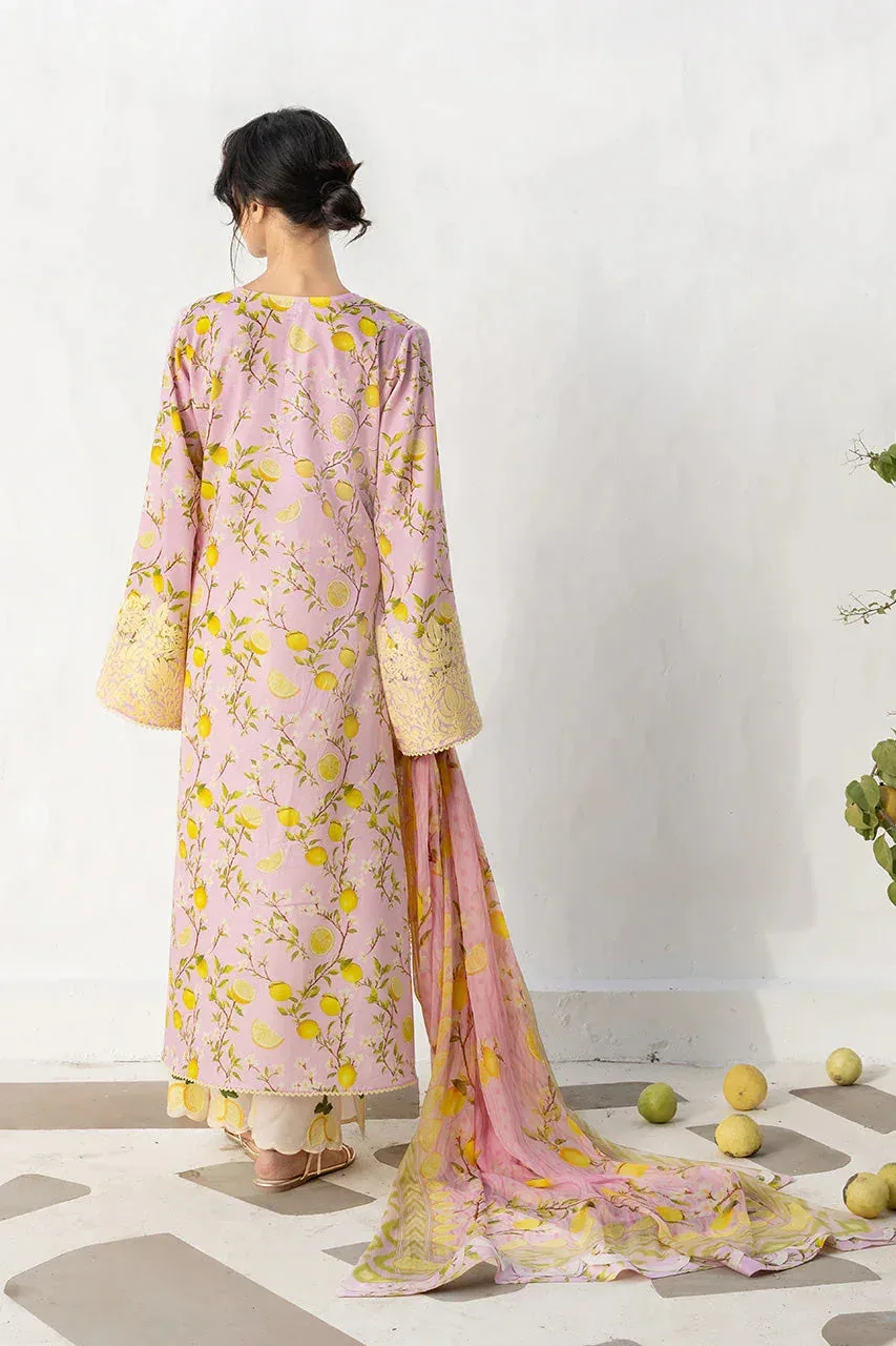 Unstitched Lawn 2026 Yellow Jacquard – view 2 – Poshaq