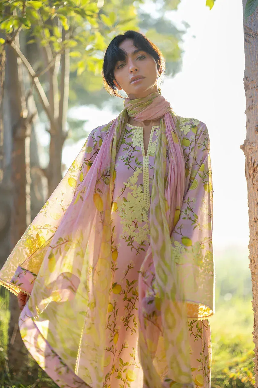 Unstitched Lawn 2026 Yellow Jacquard – view 4 – Poshaq