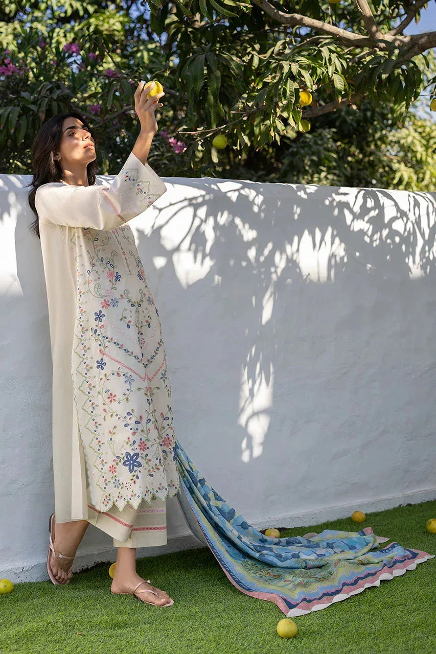 Unstitched Lawn 2026 Off White Jacquard – view 3 – Poshaq