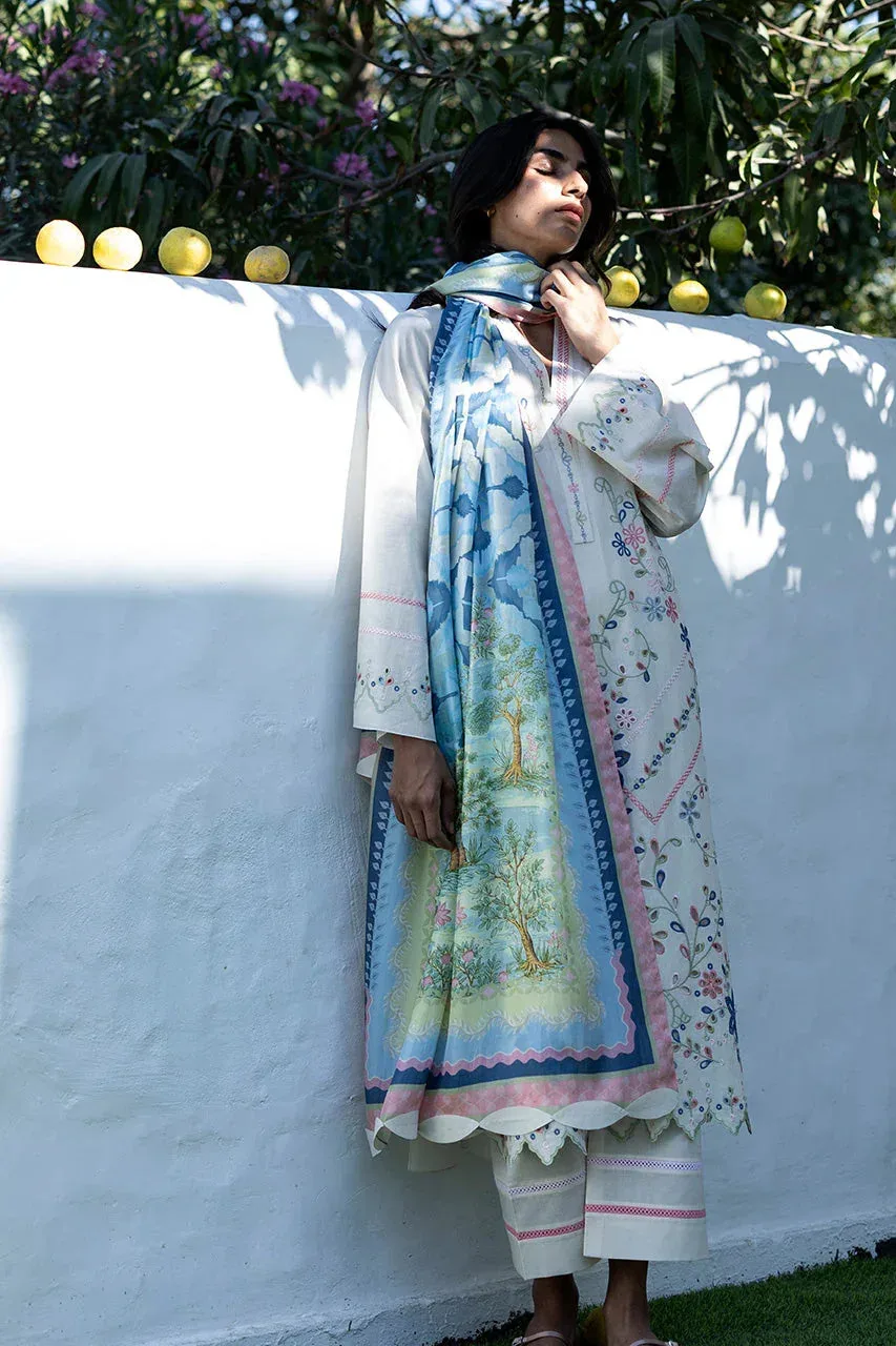Unstitched Lawn 2026 Off White Jacquard – view 4 – Poshaq