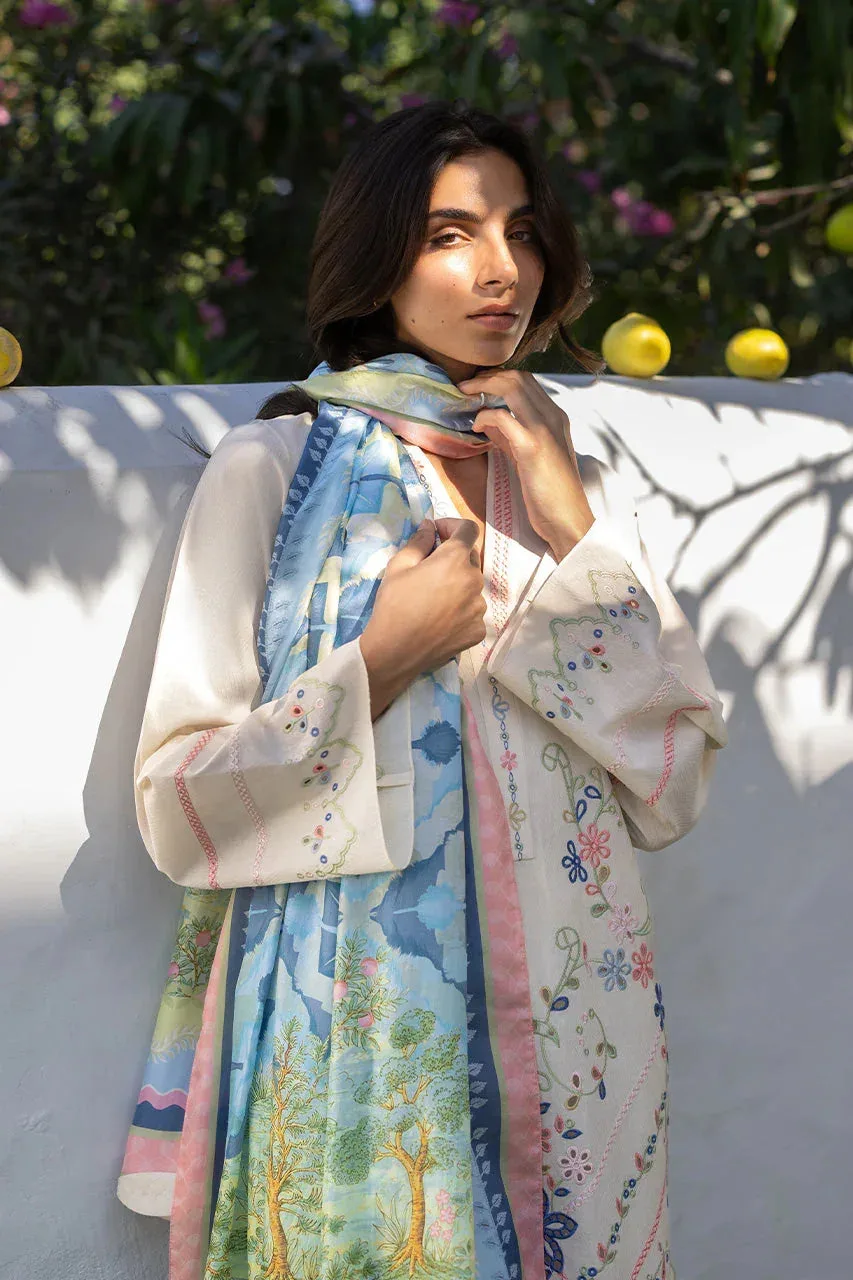 Unstitched Lawn 2026 Off White Jacquard – view 5 – Poshaq