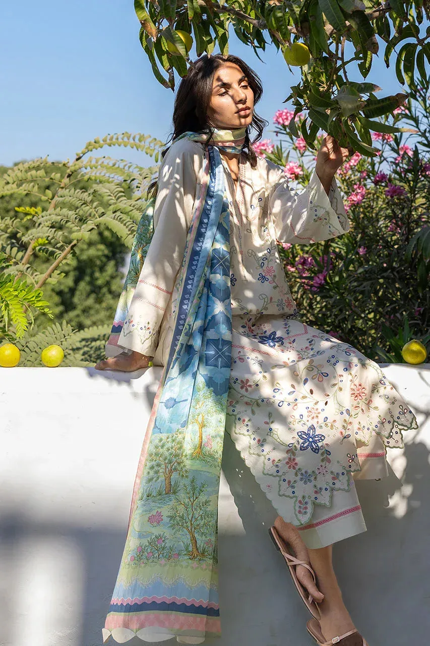 Unstitched Lawn 2026 Off White Jacquard – view 6 – Poshaq